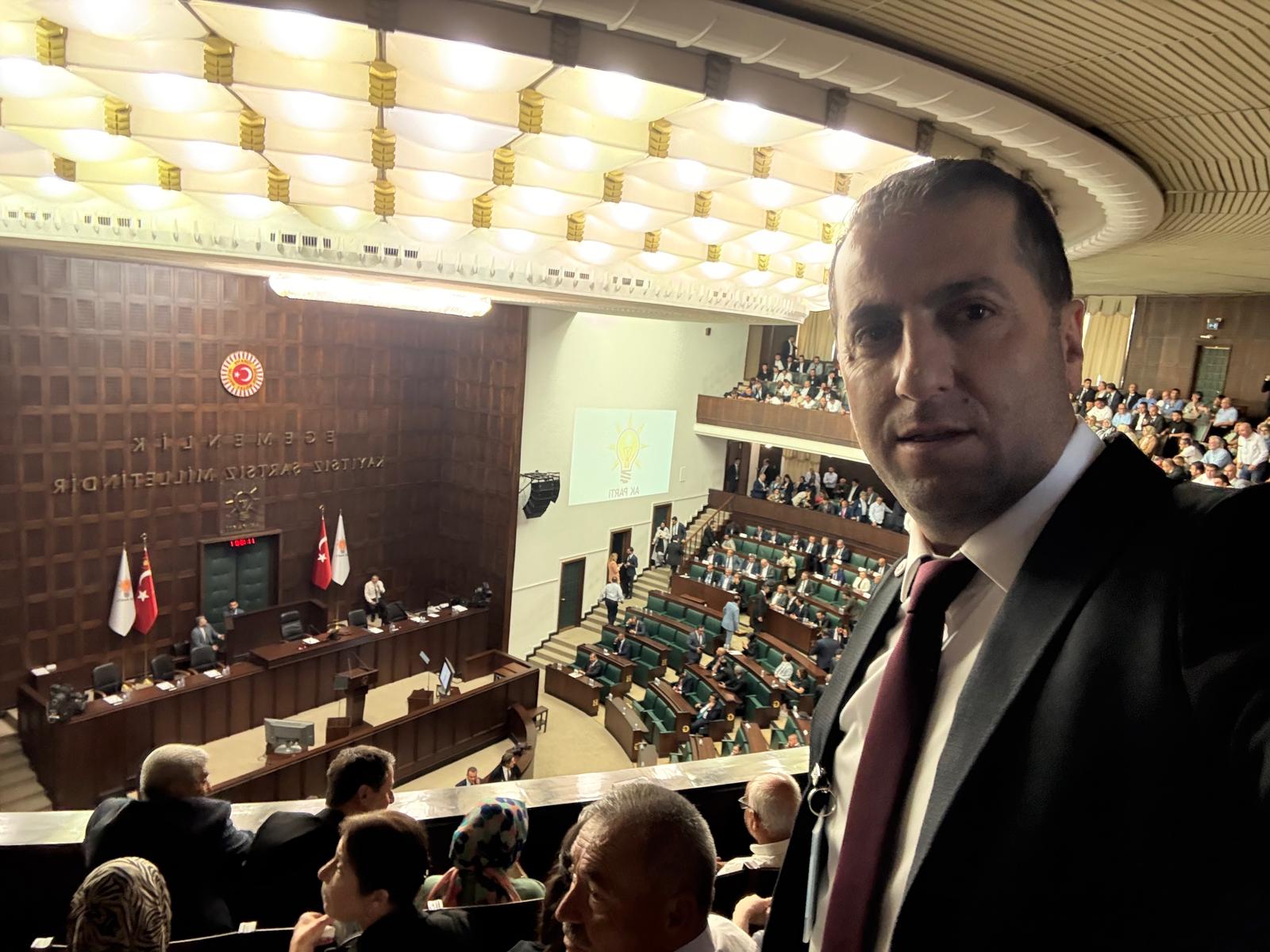 Osman Mazlum Türkiye Büyük Millet Meclisi grup toplantısında